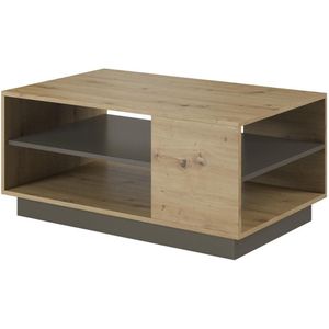 Meubella Salontafel Ashley - Eiken - Grijs - 100 cm