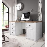 Bureau Parello - Wit - Eiken - 160 cm