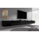 TV-Meubel Flame - Zwart - 320 cm