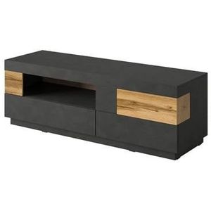 Meubella - TV-Meubel Sublime - Grijs - Eiken - 160 cm