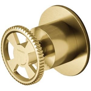 Hotbath Cobber @Work afbouwdeel inbouw stopkraan koud geborsteld messing PVD