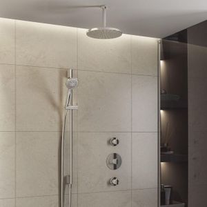 Hotbath Get together IBS1 Regendoucheset inbouw - 15cm plafondarm - 25cm ronde hoofddouche - 3 standen handdouche glijstang - chroom