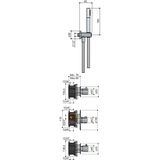 Hotbath IBS 1 Get Together inbouw doucheset Buddy - chroom - met staafhanddouche - 25cm hoofddouche - met wandarm - zonder glijstang