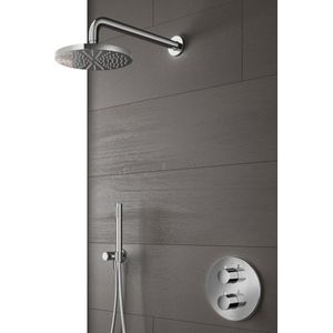 Hotbath Get together IBS1A Regendoucheset inbouw - 35cm wandarm - 30cm ronde hoofddouche - 3 standen handdouche glijstang - chroom