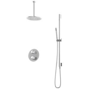 Hotbath Get Together IBS1A inbouw regendouche met 30cm plafondarm, glijstang en 20cm hoofddouche chroom