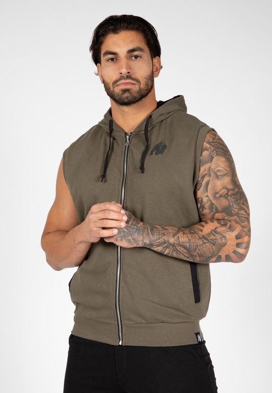 Springfield - S/L Zipped Hoodie - Army Green
