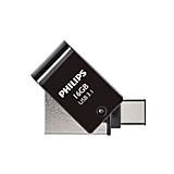 Philips 2-in-1 OTG Edition Ultra Speed USB-C/USB 3.1 dual USB flash drive 16 GB voor PC, laptop, computer, (Android) smartphone, tablet, ultra klein, leessnelheid tot 180 MB/s