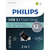 Philips FM32DC152B - 2in1 USB 3.1/USB C 32GB