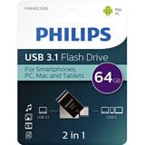 Philips FM64DC152B - 2in1 USB 3.1/USB C 64GB