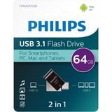 Philips FM64DC152B - 2in1 USB 3.1/USB C 64GB