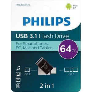 Philips FM64DC152B - 2in1 USB 3.1/USB C 64GB