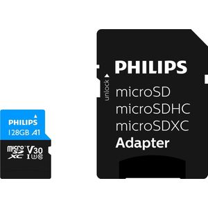 Philips - MicroSDXC Geheugenkaart - Zwart - 128 GB - UHS-I U3