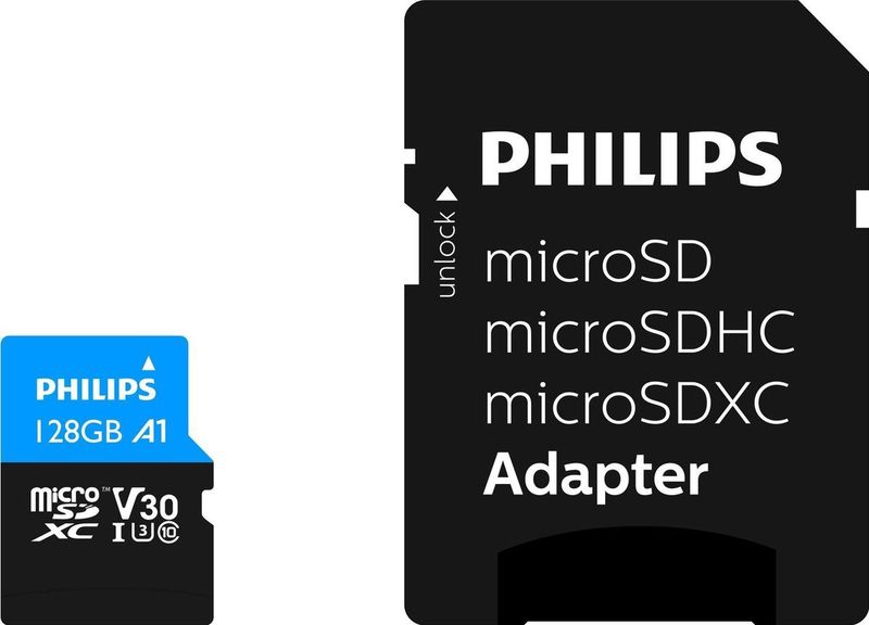 Philips - MicroSDXC Geheugenkaart - Zwart - 128 GB - UHS-I U3