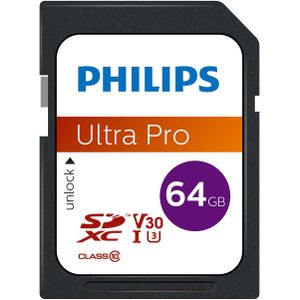 Philips FM64SD65B - SDXC kaart 64GB - Class 10 - UHS-I U3