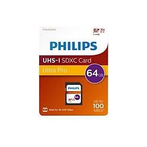Philips FM64SD65B - SDXC kaart 64GB - Class 10 - UHS-I U3