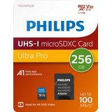 Philips Micro SDXC Kaart 256GB - Class 10 UHS-I U3 - Inclusief Adapter