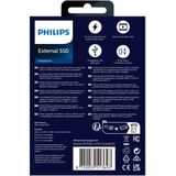 Philips FM25SS030P/00 externe SSD (250GB) extern" 540 MB/S Lesegeschwindigkeit, 520 MB/S Schreibgeschwindigkeit, Space Gray, Ultra Speed USB-C 3.2