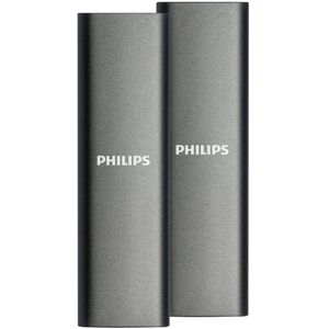 Philips 500GB SSD Extern - Ultra Speed - Space Grey - 2-Pack