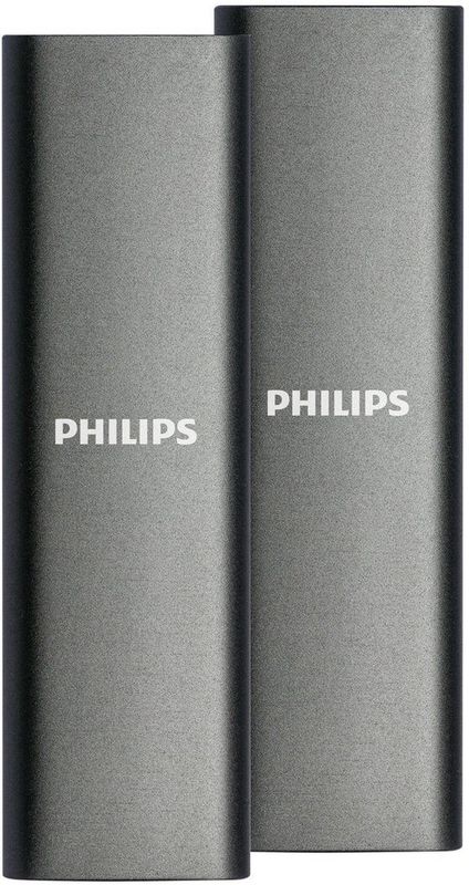 Philips 500GB SSD Extern - Ultra Speed - Space Grey - 2-Pack
