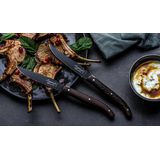 Laguiole Style de Vie - Steakmessen - Wengé - Zwart - Ergonomisch Ontwerp