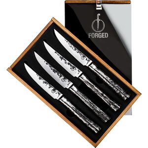 Forged Intense Steakmessenset - 4-delig - In Houten Giftbox