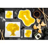 Style De Vie - Keramieken Olijfoliedipschaal - Wit - Keramiek - Matte Kleur