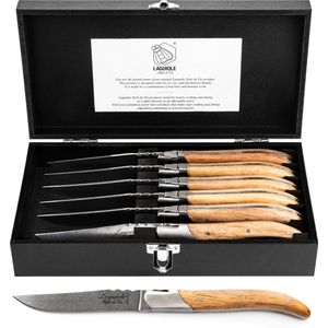Laguiole Style de Vie - Luxury Line - Steakmes - Houtkleurig - Eikenhout