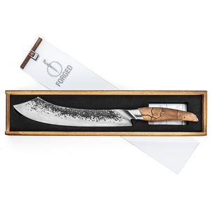 Forged - Katai - Slagersmes - 25,5 cm - VG10 Staal - Wortelhout Heft
