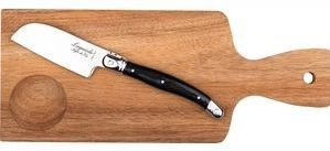 Laguiole Style de Vie - Kaasmes en Serveerplank - Zilver - RVS en Acaciahout