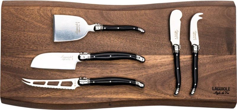 Laguiole Style de Vie - Premium Line - Kaasmessenset 5-delig met serveerplank