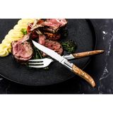 Laguiole Style de Vie mini bestek - tappabestek set van 8 olijfhout