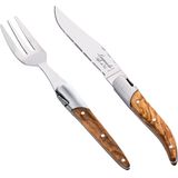 Laguiole Style de Vie mini bestek - tappabestek set van 8 olijfhout