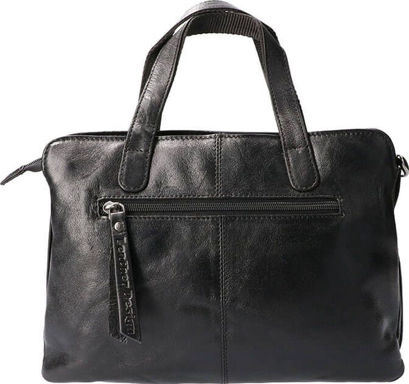 Leather Design Handtas/Schoudertas Nappa Zwart