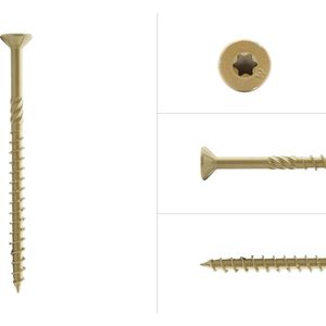 Wovar Spaanplaatschroeven AR|coating 5 x 80 mm Deeldraad Torx 25 | Doos 200 stuks