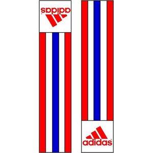 Adidas-schouderlabels voor je judopak | Rood / Wit / Blauw