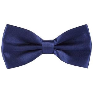 Fako Fashion® - Kinder Vlinderstrik - Vlinderdas - Effen - 10cm - Donkerblauw