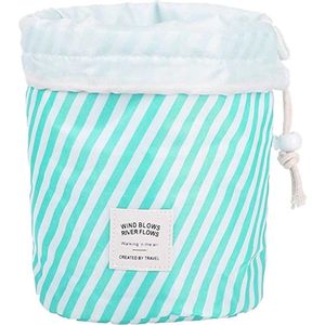 Fako Fashion® - Make-up Tas - Cosmetica Organizer - Reistas - Make-up Toilettas - Streep Groen