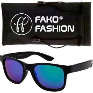 Fako Fashion® - Kinder Zonnebril Classic - Jongens Zonnebril - Meisjes Zonnebril - Spiegel Blauw/Groen