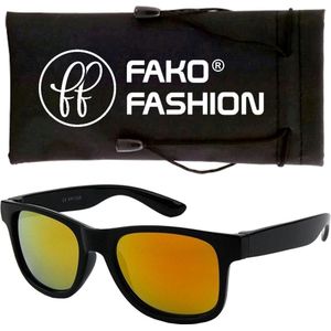 Fako Fashion® - Kinder Zonnebril Classic - Jongens Zonnebril - Meisjes Zonnebril - Spiegel Goud/Rood