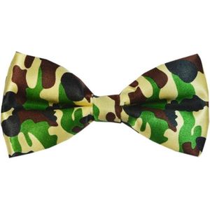 Fako Fashion® - Vlinderstrik - Vlinderdas - Print - 12cm - Camouflage Groen