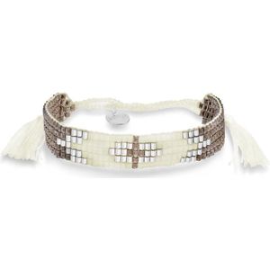 Scmyk armband BG-264 K Frosted Cherry zilverkleurig