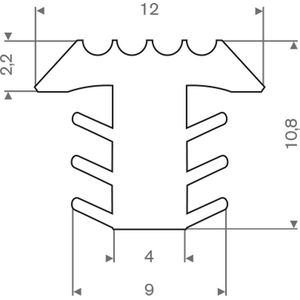 Antislip trap - Infrezen - Wit - 12x10,8mm - 25 meter
