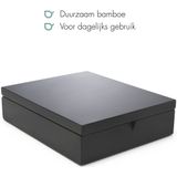 Bredemeijer Theedoos 9 vaks gesloten bamboe zwart