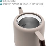 Bredemeijer Theepot Duet Design Boston 1,1L zand Dubbelwandig