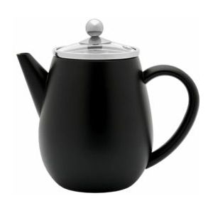 Bredemeijer - Theepot Duet Eva 0,5L zwart met filter - Dubbelwandig