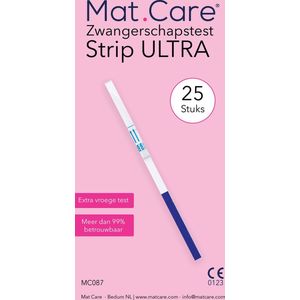 Mat Care Zwangerschapstest Strip Ultra XL pack 25 stuks