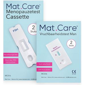 Mat Care vruchtbaarheidstest man + vrouw (2 x 2 testen)