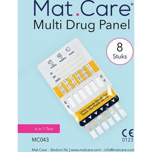 Mat Care Multi Drug Test - multidrugs test - AMP/BZO/COC/MET/OPI/THC - 8 testen