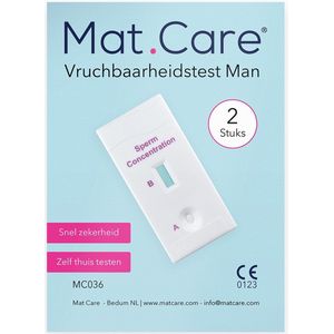 Mat Care mannelijke vruchtbaarheidstest - 2 stuks