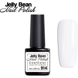 Jelly Bean Nail Polish Gel Nagellak New - Gellak - White (Wit) - UV Nagellak 8ml